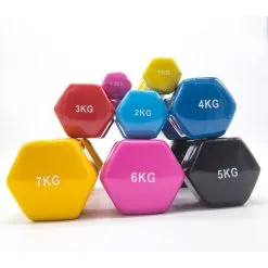 OZIO FITNESS 2 Unidades 9 Kg Mancuernas Pesas Hexagonales De Vinilo Fitness Gimnasia Azul -Running comercio 2 unidades 9 kg mancuernas pesas hexagonales de vinilo fitness gimnasia azul 2