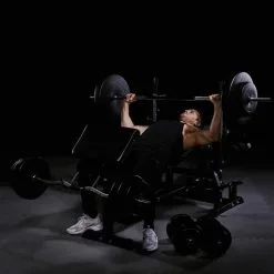 Gorilla Sports BANCO DE PESAS UNIVERSAL NEGRO + JUEGO DE PESAS Y BARRAS DE PLÁSTICO 9 -Running comercio banco de pesas universal negro juego de pesas y barras de plastico 9 4