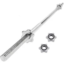 Barra Olímpica 1.8m Diámetro 25mm + 2 Seguros Fitness Tech -Running comercio barra olimpica 18m diametro 25mm 2 seguros fitness tech 1