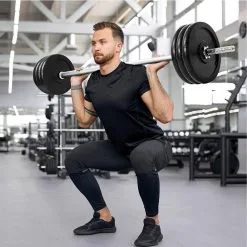 Barra Olímpica 1.8m Diámetro 25mm + 2 Seguros Fitness Tech -Running comercio barra olimpica 18m diametro 25mm 2 seguros fitness tech 3