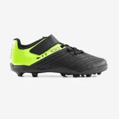 Kipsta BOTAS DE FÚTBOL NIÑO A SCRATCH 100 EASY AG/FG NEGRO Y AMARILLO -Running comercio botas de futbol nio a scratch 100 easy agfg negro y amarillo 1