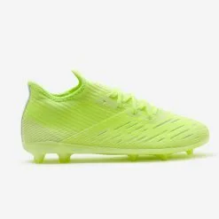 Kipsta BOTAS DE FÚTBOL NIÑO CON CORDONES CLR FG NEÓN AMARILLO -Running comercio botas de futbol nio con cordones clr fg neon amarillo 1