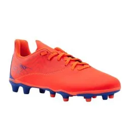 Kipsta BOTAS DE FÚTBOL NIÑO CON CORDONES VIRALTO I FG AZUL Y BLANCO -Running comercio botas de futbol nio con cordones viralto i fg naranja y azul