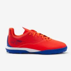 Kipsta BOTAS DE FÚTBOL NIÑO CON CORDONES VIRALTO I TURF TF NARANJA Y AZUL -Running comercio botas de futbol nio con cordones viralto i turf tf naranja y azul 1