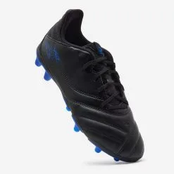 Kipsta BOTAS DE FÚTBOL NIÑO PIEL CON CORDONES VIRALTO II FG NEGRO ELÉCTRICO -Running comercio botas de futbol nio piel con cordones viralto ii fg negro electrico 3