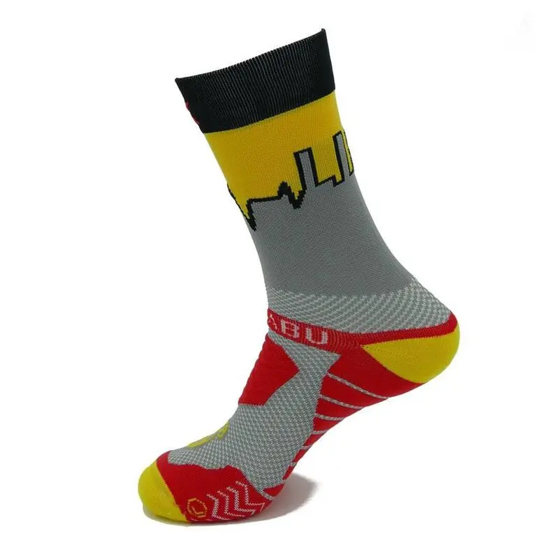 CALCETINES DE RUNNING #LIFE Unisex - KAMUABU Color GRIS/AMARILLO 23cm De Caña 4 CALCETINES DE RUNNING #LIFE Unisex - KAMUABU Color GRIS/AMARILLO 23cm De Caña - Imagen 2