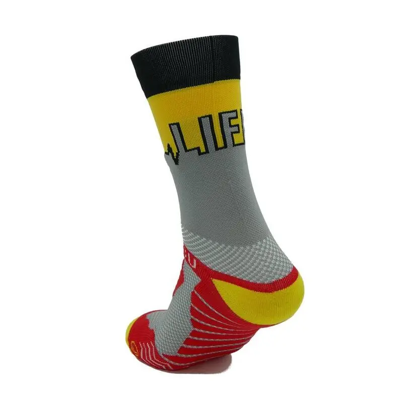 CALCETINES DE RUNNING #LIFE Unisex - KAMUABU Color GRIS/AMARILLO 23cm De Caña 5 CALCETINES DE RUNNING #LIFE Unisex - KAMUABU Color GRIS/AMARILLO 23cm De Caña - Imagen 3