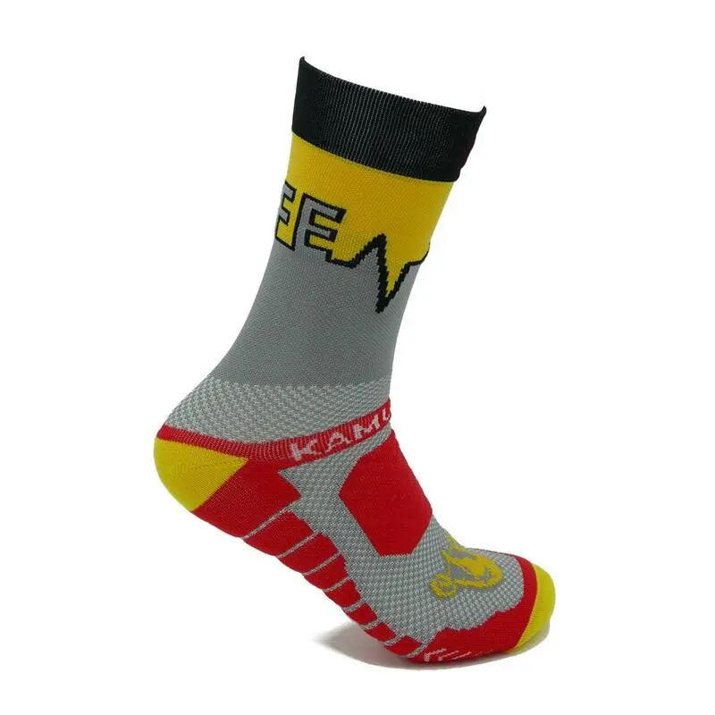 CALCETINES DE RUNNING #LIFE Unisex - KAMUABU Color GRIS/AMARILLO 23cm De Caña 6 CALCETINES DE RUNNING #LIFE Unisex - KAMUABU Color GRIS/AMARILLO 23cm De Caña - Imagen 4