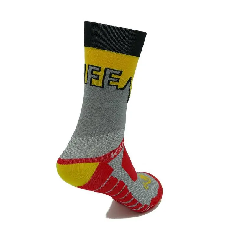 CALCETINES DE RUNNING #LIFE Unisex - KAMUABU Color GRIS/AMARILLO 23cm De Caña 3 CALCETINES DE RUNNING #LIFE Unisex - KAMUABU Color GRIS/AMARILLO 23cm De Caña
