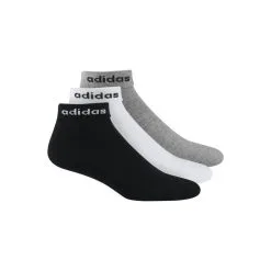 Calcetines Media Caña De Tenis Pack De 3 Adidas Negro Blanco Gris -Running comercio calcetines media caa de tenis pack de 3 adidas negro blanco gris 4