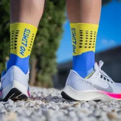 KAMUABU CALCETINES "NO LIMITS" AMARILLO/AZUL DE RUNNING -Running comercio calcetines no limits amarilloazul de running 4