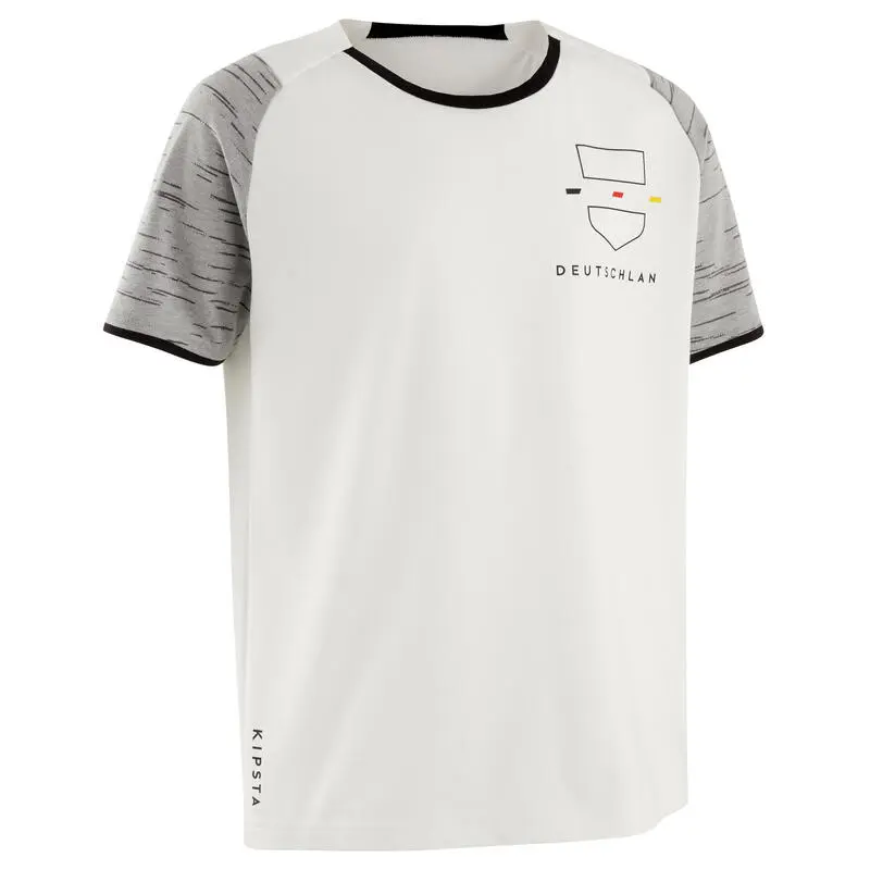 Camiseta Alemania Kipsta Niños FF100 2022 Blanco 3 Camiseta Alemania Kipsta Niños FF100 2022 Blanco