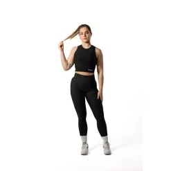 AESTHETIC WOLF Camiseta Canalada V2 Con Cuello Alto Fitness Negra -Running comercio camiseta canalada v2 con cuello alto fitness negra 3