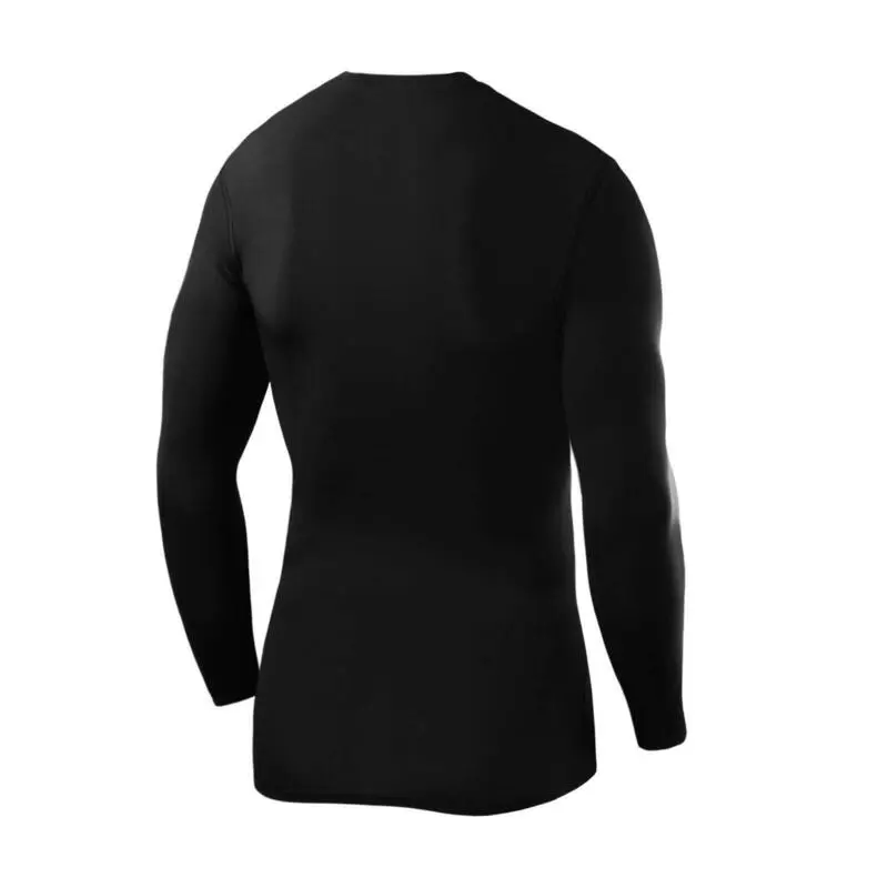 POWERLAYER Camiseta De Compresion Manga Larga Con Cuello Redondo Para Hombre 4 POWERLAYER Camiseta De Compresion Manga Larga Con Cuello Redondo Para Hombre - Imagen 2
