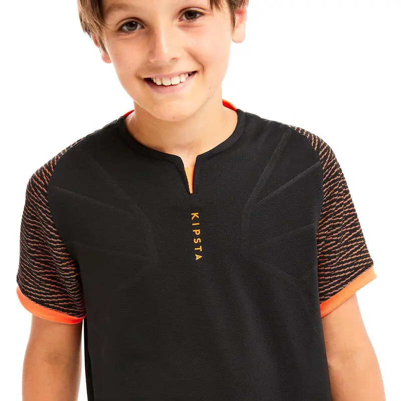 Camiseta De Fútbol Adulto Kipsta CLR Negra Y Roja 6 Camiseta De Fútbol Adulto Kipsta CLR Negra Y Roja - Imagen 4