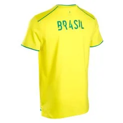 Camiseta De Fútbol Brasil Adulto Kipsta F100 2022 -Running comercio camiseta de futbol brasil adulto kipsta f100 2022 1