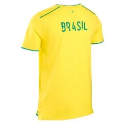 Camiseta De Fútbol Brasil Niños Kipsta F100 2022 -Running comercio camiseta de futbol brasil nios kipsta f100 2022 1