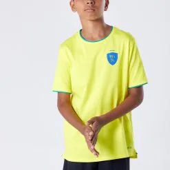 Camiseta De Fútbol Brasil Niños Kipsta F100 2022 -Running comercio camiseta de futbol brasil nios kipsta f100 2022 3