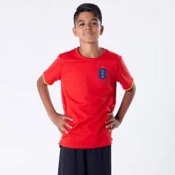 Camiseta De Fútbol España Niños Kipsta F100 2022 -Running comercio camiseta de futbol espaa nios kipsta f100 2022 4