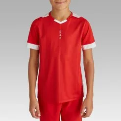 Camiseta De Fútbol Kipsta F500 Niños Rojo Y Blanco -Running comercio camiseta de futbol kipsta f500 nios rojo y blanco 1
