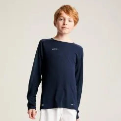 Camiseta De Fútbol Manga Larga Niños Kipsta Viralto Azul Marina -Running comercio camiseta de futbol manga larga nios kipsta viralto azul marina 2