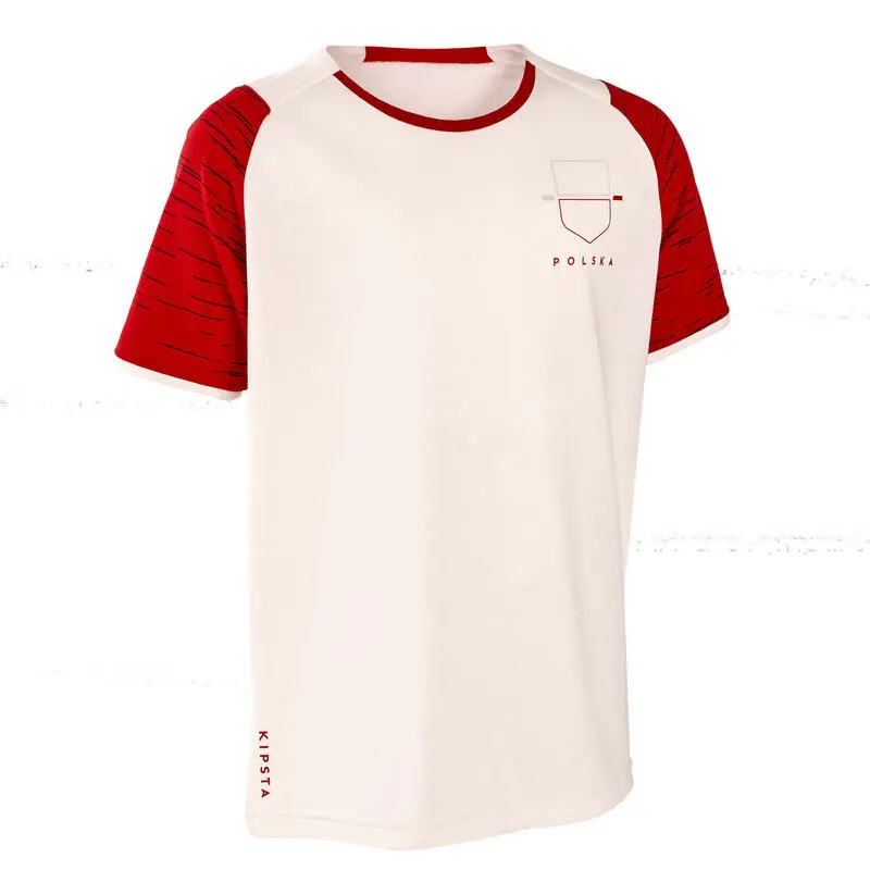 Camiseta De Fútbol Polonia Niños Kipsta F100 2022 3 Camiseta De Fútbol Polonia Niños Kipsta F100 2022