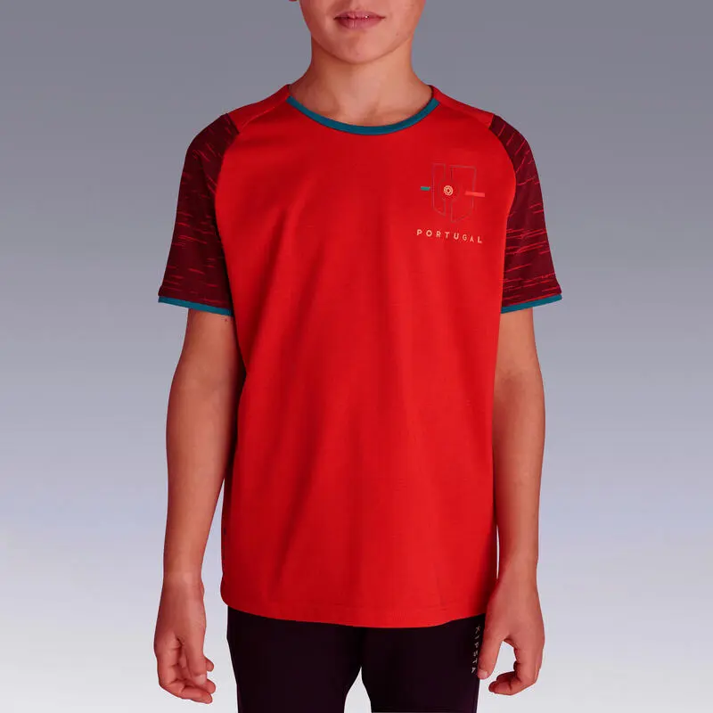 Camiseta De Fútbol Portugal Niños Kipsta F100 2022 4 Camiseta De Fútbol Portugal Niños Kipsta F100 2022 - Imagen 2