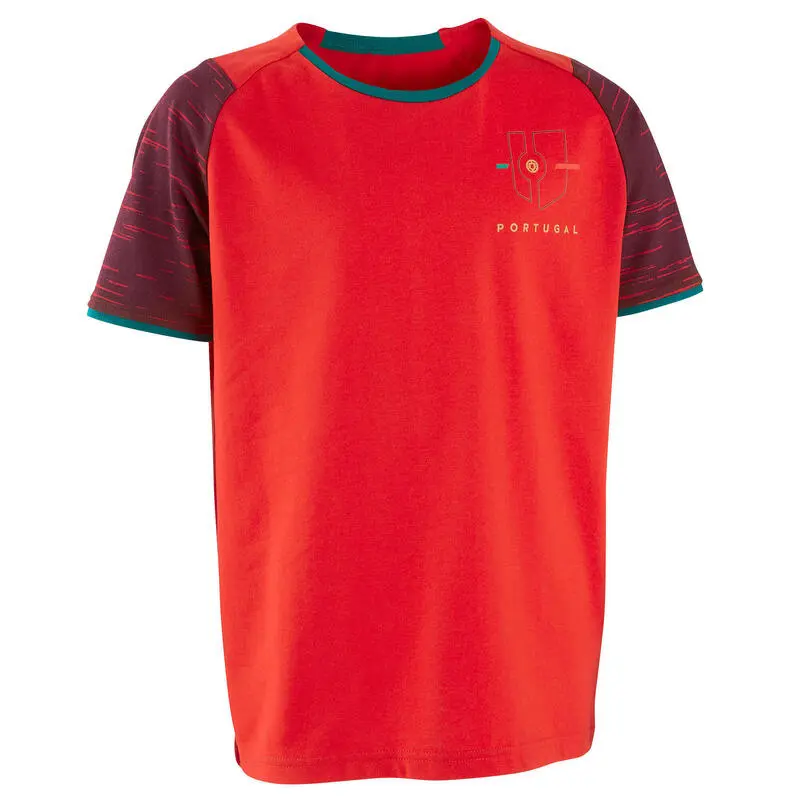 Camiseta De Fútbol Portugal Niños Kipsta F100 2022 3 Camiseta De Fútbol Portugal Niños Kipsta F100 2022