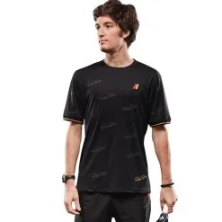 Camiseta De Pádel Manga Corta Hombre Pro Royal Padel Negra