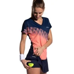 KUIKMA Camiseta De Pádel Manga Corta Transpirable Mujer 500 Azul Coral 12 KUIKMA Camiseta De Pádel Manga Corta Transpirable Mujer 500 Azul Coral -Running comercio camiseta de padel manga corta transpirable mujer 500 azul coral 4