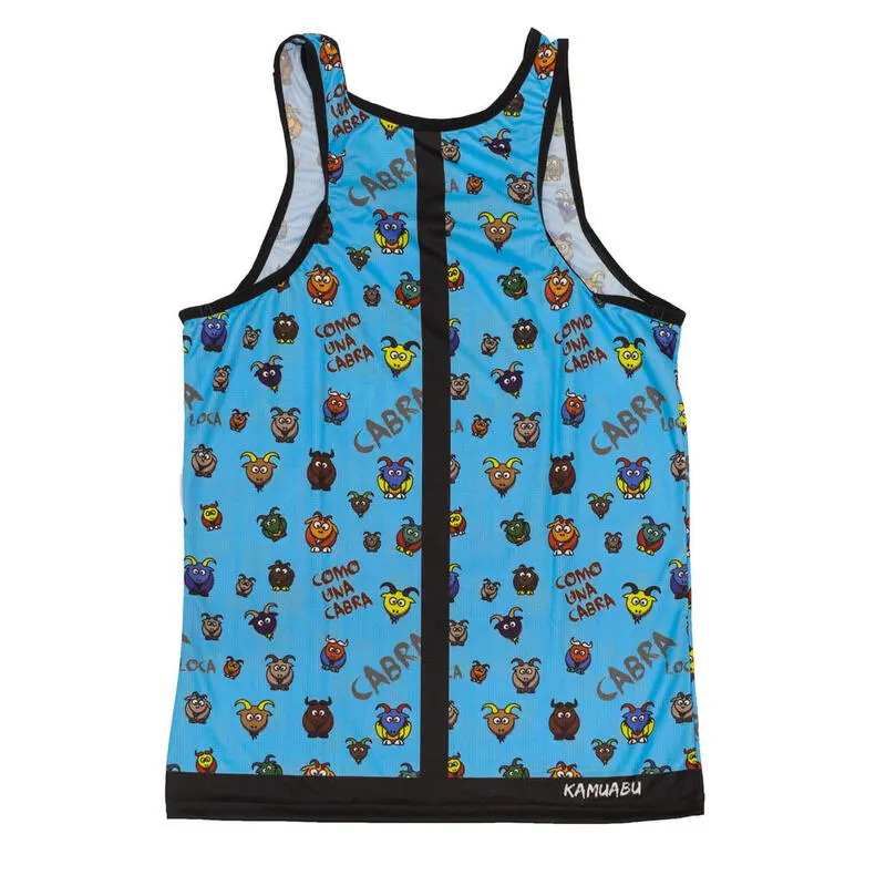 CAMISETA DE RUNNING #COMOUNACABRA Para HOMBRE - KAMUABU Azul De Tirantes 4 CAMISETA DE RUNNING #COMOUNACABRA Para HOMBRE - KAMUABU Azul De Tirantes - Imagen 2