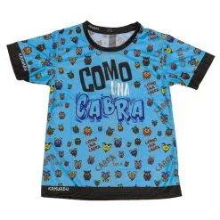 CAMISETA DE RUNNING #COMOUNACABRA Para HOMBRE - KAMUABU Color AZUL 110grs