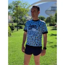 CAMISETA DE RUNNING #COMOUNACABRA Para HOMBRE - KAMUABU Color AZUL 110grs -Running comercio camiseta de running comounacabra para hombre kamuabu color azul 110grs 3