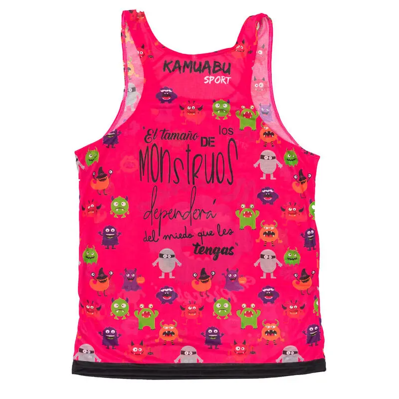 CAMISETA DE RUNNING #MONSTRUOS Para HOMBRE - KAMUABU Color Rosa De Tirantes 4 CAMISETA DE RUNNING #MONSTRUOS Para HOMBRE - KAMUABU Color Rosa De Tirantes - Imagen 2