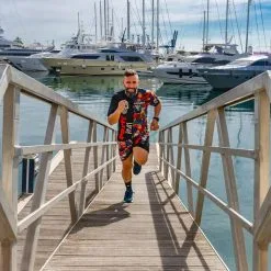 CAMISETA DE RUNNING #PARTYRUN Para HOMBRE - KAMUABU Color NEGRA 90grs -Running comercio camiseta de running partyrun para hombre kamuabu color negra 90grs 3