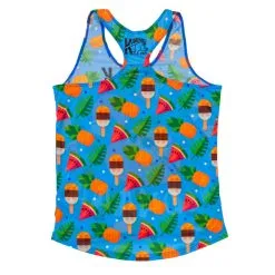 CAMISETA DE RUNNING #PINEAPPLE Para MUJER - KAMUABU Color Azul De Tirantes -Running comercio camiseta de running pineapple para mujer kamuabu color azul de tirantes 1