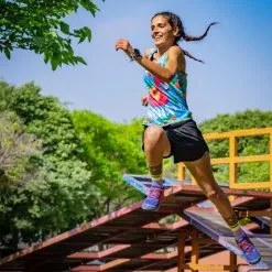 CAMISETA DE RUNNING #PINEAPPLE Para MUJER - KAMUABU Color Azul De Tirantes -Running comercio camiseta de running pineapple para mujer kamuabu color azul de tirantes 3