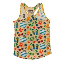 CAMISETA DE RUNNING #SANDBEACH Para MUJER - KAMUABU Color Arena De Tirantes -Running comercio camiseta de running sandbeach para mujer kamuabu color arena de tirantes 1