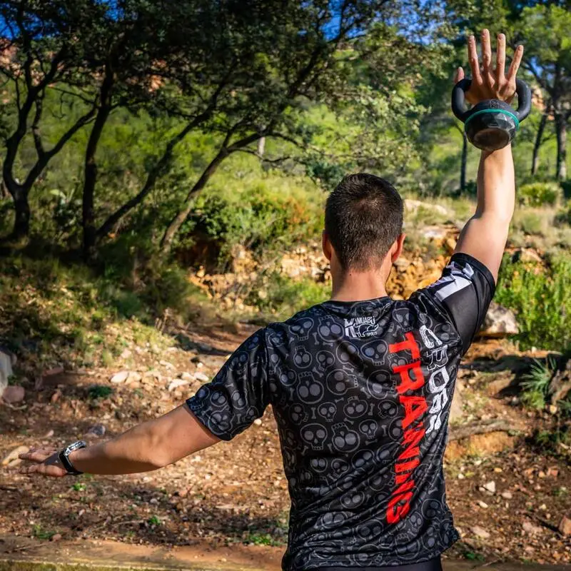 CAMISETA DE RUNNING #WORKTIME Para HOMBRE - KAMUABU Color Negra 90grs 6 CAMISETA DE RUNNING #WORKTIME Para HOMBRE - KAMUABU Color Negra 90grs - Imagen 4