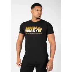 Camiseta Musculación Manga Corta Algodón Hombre GORILLA WEAR Classic Negro -Running comercio camiseta musculacion manga corta algodon hombre gorilla wear classic negro 5