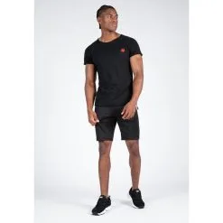 Camiseta Musculación Manga Corta Algodón Hombre GORILLA WEAR York Negro -Running comercio camiseta musculacion manga corta algodon hombre gorilla wear york negro 2