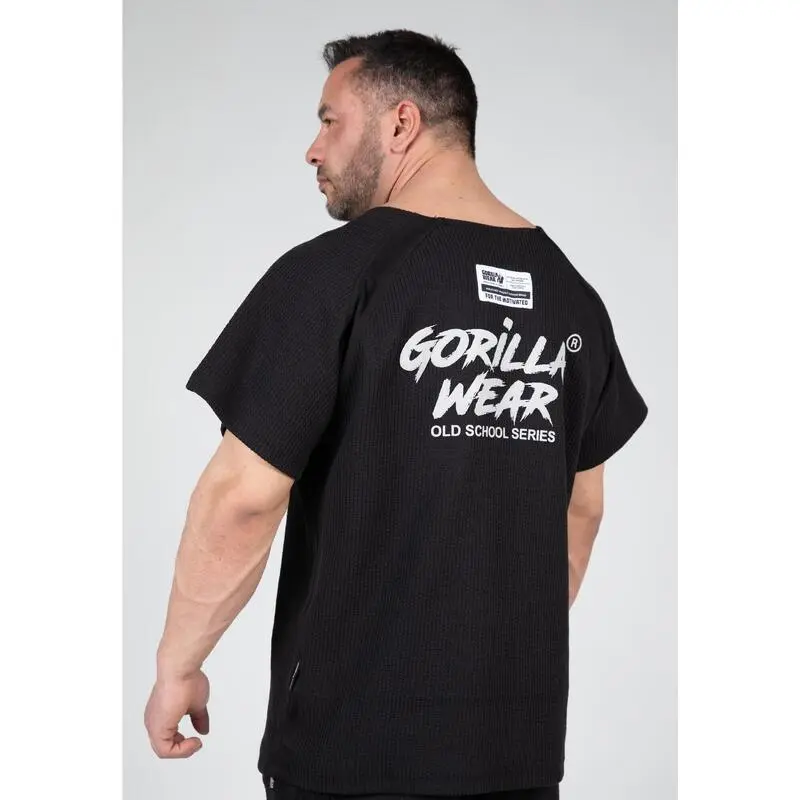 Camiseta Musculación Manga Corta Hombre GORILLA WEAR Agustine Old School Marrón 4 Camiseta Musculación Manga Corta Hombre GORILLA WEAR Agustine Old School Marrón - Imagen 2