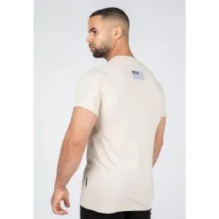 Camiseta Musculación Manga Corta Hombre GORILLA WEAR Classic Beige -Running comercio camiseta musculacion manga corta hombre gorilla wear classic beige 1