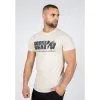 Camiseta Musculación Manga Corta Hombre GORILLA WEAR Classic Beige -Running comercio camiseta musculacion manga corta hombre gorilla wear classic beige