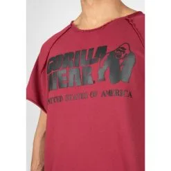 Camiseta Musculación Manga Corta Hombre GORILLA WEAR Classic Work Out Rojo -Running comercio camiseta musculacion manga corta hombre gorilla wear classic work out rojo 3