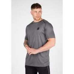 Camiseta Musculación Manga Corta Hombre GORILLA WEAR Performance Negro -Running comercio camiseta musculacion manga corta hombre gorilla wear performance gris