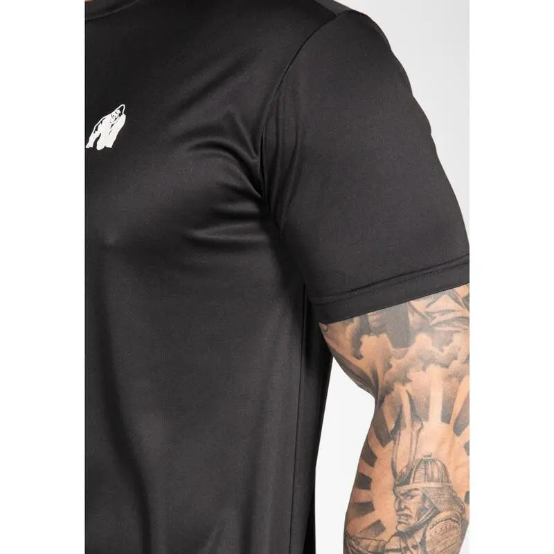 Camiseta Musculación Manga Corta Poliéster Hombre GORILLA WEAR Fargo Negro 7 Camiseta Musculación Manga Corta Poliéster Hombre GORILLA WEAR Fargo Negro - Imagen 5