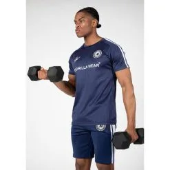 Camiseta Musculación Manga Corta Poliéster Hombre GORILLA WEAR Stratford Azul 10 Camiseta Musculación Manga Corta Poliéster Hombre GORILLA WEAR Stratford Azul -Running comercio camiseta musculacion manga corta poliester hombre gorilla wear stratford azul 3