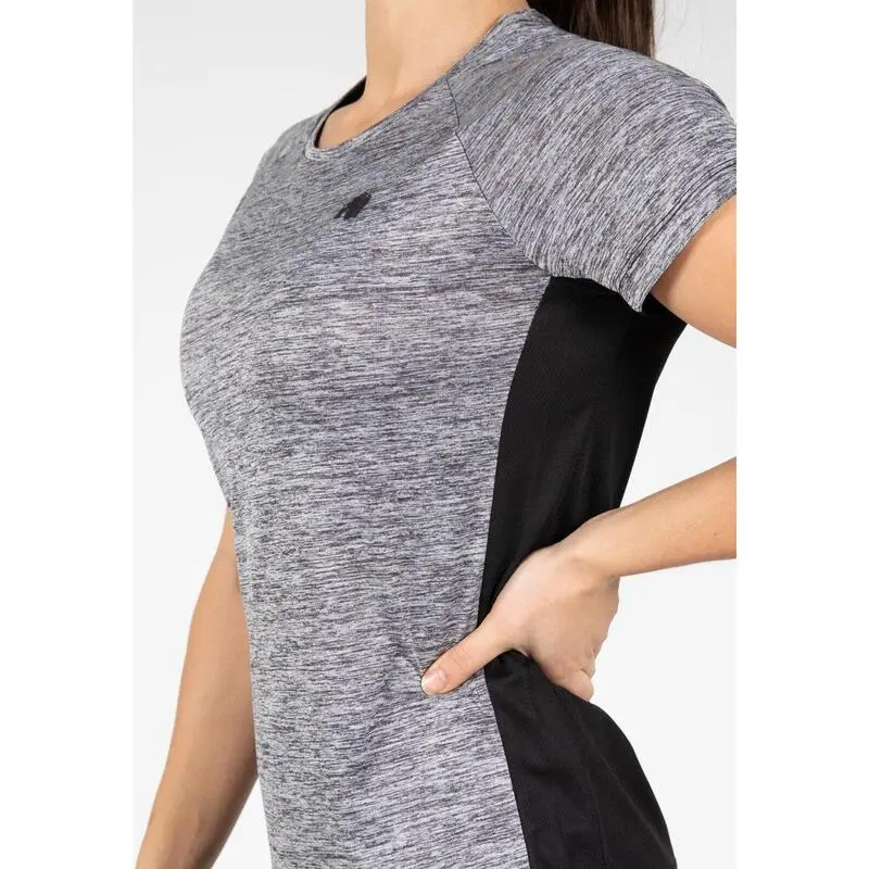 Camiseta Musculación Manga Corta Poliéster Mujer GORILLA WEAR Monetta Gris 7 Camiseta Musculación Manga Corta Poliéster Mujer GORILLA WEAR Monetta Gris - Imagen 5