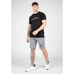Camiseta Musculación Manga Corta Slim Fit Hombre GORILLA WEAR Davis Negro -Running comercio camiseta musculacion manga corta slim fit hombre gorilla wear davis negro 2
